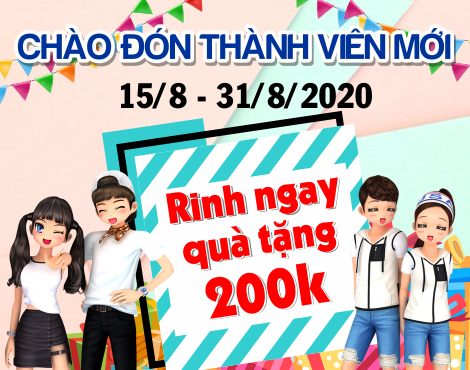 Chào đón thành viên mới – rinh  ngay quà tặng 200k